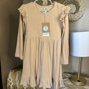 Larkspur Kids Beige Ruffle Dress